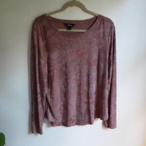 Simply Vera Vera Wang Dusty Pink Long Sleeve Blouse